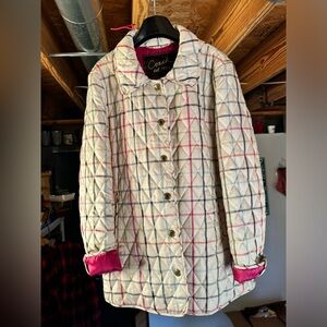 COACH Heritage Tattersall Plaid Coat - M